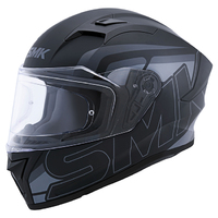 SMK Stellar Stage Motorcycle Helmet (MA262) -Matte Black/Grey/Black