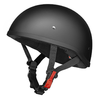 M2R Rebel Shorty Quick Release Open Face Motorcycle Helmet - Matte Black