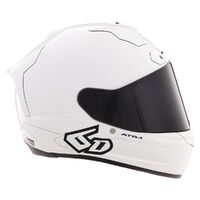 6D ATR-1R Solid Motorcycle Helmet - Gloss White
