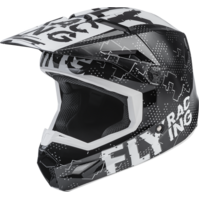 Fly Racing Youth Kinetic Motorcycle Helmet - Scan Black/White