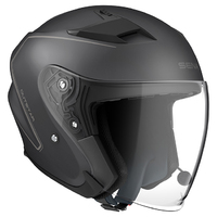 Sena Outstar Open Face Motorcycle Helmet - Matte Black