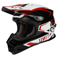M2R EXO Unit Chaser PC-1F Motorcycle Helmet - Red/White