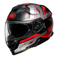 Shoei GT-AIR II Aperture TC-1 Motorcycle Helmet - Silver/Black/Red