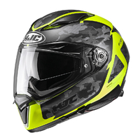 HJC F70 Katra MC3HSF Motorcycle Helmet - Yellow