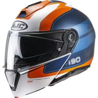 HJC I90 Wasco MC-27SF Motorcycle Helmet - White/Blue/Orange Matte