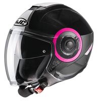 HJC I40 Panadi MC-8 Open Face Motorcycle Helmet - Black/Pink