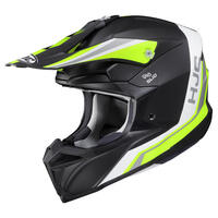 HJC I50 Flux MC-3HSF Motorcycle Helmet - Black/White/Yellow