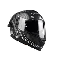 Lazer Rafale SR Evo Spacewar Motorcycle Helmet - Black/Silver Matte