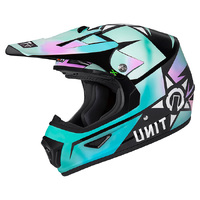 M2R XYouth PC-7 Motorcycle Full Face Helmet - Unit Sky High