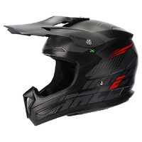 M2R X3 Origin PC-5F Off-Road Motorcycle Helmet - Black/Grey