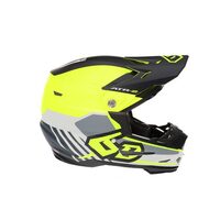 6D ATR-2 Target Motorcycle Full Face Helmet - Neon Yellow