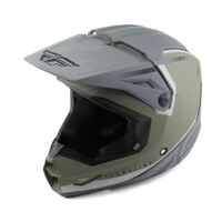 Fly Racing Kinetic Vision Full Face Helmet - Olive/Green/Grey