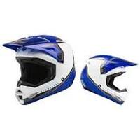 Fly Kinetic Motorcycle Helmet Vision White Blue