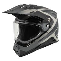 Fly Racing Trekker Pulse Motorcycle Helmet - Black/Grey