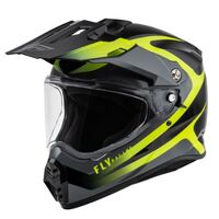 Fly Racing Trekker Pulse Motorcycle Helmet - Black/Hi-Vis Yellow