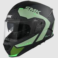 SMK Gullwing Kresto (MA288) Motorcycle Helmet - Matte Black/Green