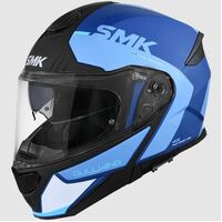 SMK Gullwing Kresto (MA551) Motorcycle Helmet - Matte Blue/White
