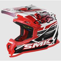 SMK Allterra (GL123) Tribou Motorcycle Helmet - White/Black/Red