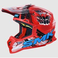 SMK Allterra (GL315) Smiley Motorcycle Helmet - Red/White/Blue