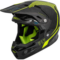 Fly Formula Carbon Motorcycle Helmet Tracer Hi-Vis Black/Yl