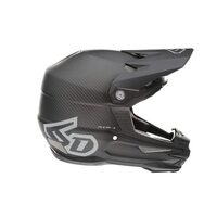 6D ATB-1 DH/BMX Solid Carbon Motorcycle Helmet - Matte Black 