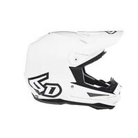 6D ATB-1 DH/BMX Solid Carbon Motorcycle Helmet - Matte White