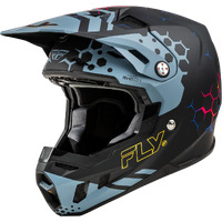 Fly Formula Cc Motorcycle Helmet Tektonic Matte Black Slate Blue