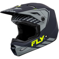 Fly Kinetic Motorcycle Helmet Menace MtGrey Hi-Vis
