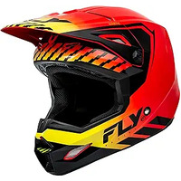 Fly Kinetic Motorcycle Helmet Menace Red Black Yellow