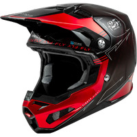 Fly Formula S Carbon Motorcycle Helmet Legacy RedCarbon Black