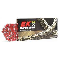 EK Motorcycle  525 NX-Ring Super H/Duty Red Chain 124L