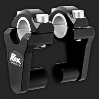 2" Rox Risers Pivoting 7/8 Or 1 1/8"  Handlebar  Black Anod