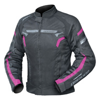 Dririder Air Ride 4 Ladies Motorcycle Jacket - Black/Pink