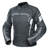 Dririder Air Ride 4 Ladies Motorcycle Jacket - Black/White/Grey