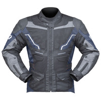 Dririder Men's Nordic 4 Airflow Motorcycle Jacket - Black/Cobalt Blue