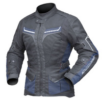 Dririder Apex 5 Airflow Ladies Motorcycle Jacket  - Black/Atlantic Blue