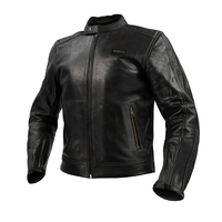 Argon Ladies Forge Non-Perforated Leather Motorcycle Jacket - Black
