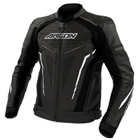 Argon Descent Perforated Motorcycle Jacket - Black/White