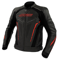 Argon Descent Perforated Motorcycle Jacket - Black/Red