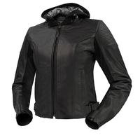 Argon Impulse Ladies Perforated  Motorcycle Jacket - Black