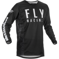 Fly Racing Kinetic Mesh 2021.5 Motorcycle  Jersey - Black/White Size:Small