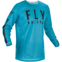 Fly Racing Youth Kinetic Mesh 2021.5 Motorcycle  Jersey - Blue/Black Size:Youth Large