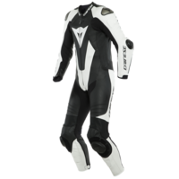 Dainese Laguna Seca 5 1PC Perforated Motocross Leather Suit - Black/White