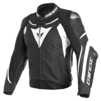 Dainese Super Speed 3 Leather Motorcycle  Jacket - Black/White