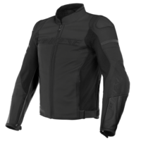 Dainese Agile Performance Leather Jacket - Black Matte/Black Matte/Black Matte