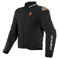 Dainese Indomita D-Dry XT Motorcycle  Jacket - Black-Matt/Black-Matt/Fluo-Red