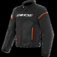 Dainese Air Frame D1 Tex Motorcycle Jacket Black/White/Fluo-Red 46