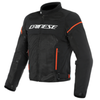 Dainese Air Frame D1 Textile Mototcycle Jacket - Black/White/Fluo-Red