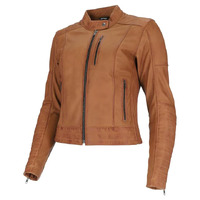 Argon Angel Motorcycle Leather Womens Jacket Tan/L 12