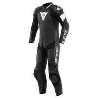Dainese Tosa 1PC Perforated Motorcycle Racing Suit - Black/Black/White